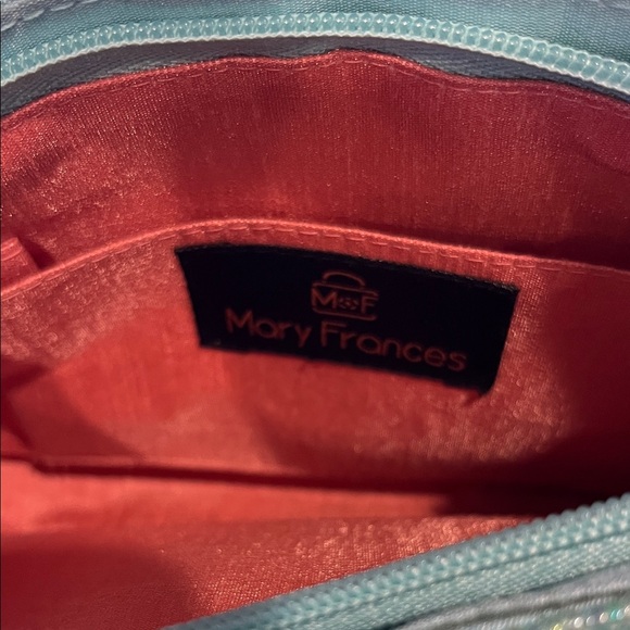 Mary Frances Aqua and Coral Beaded Flamingo Bag - Picture 5 of 8